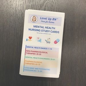 Level Up RN Mental Health Nursing Study Cards